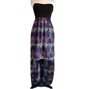 Hurley Black Strapless High Low Geometric Shirt Dress
Cover up Size Small
